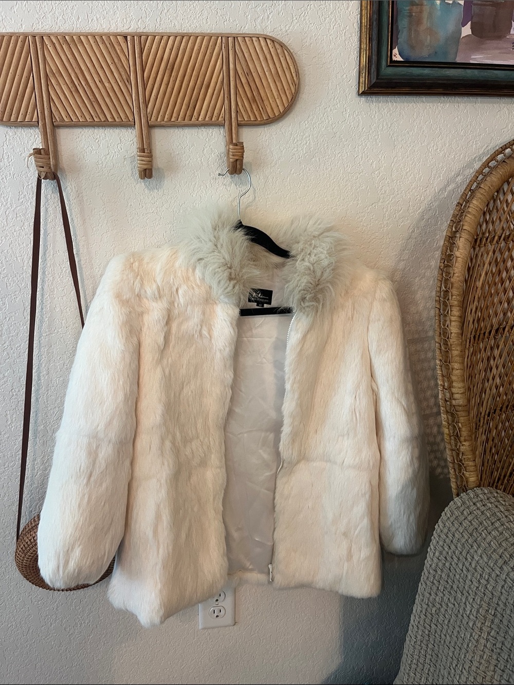 Gorgeous authentic rabbit fur coat
